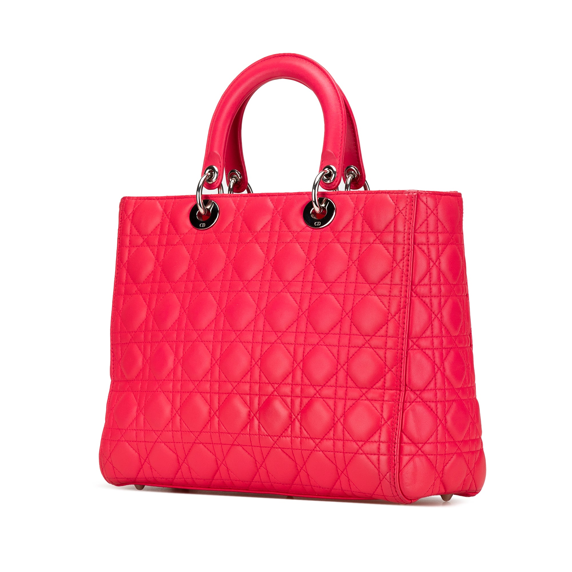 Large Lambskin Cannage Lady Dior - Image 2