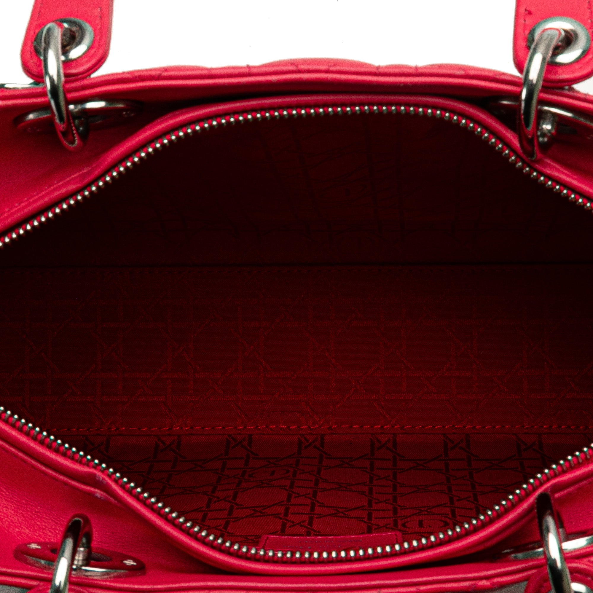 Large Lambskin Cannage Lady Dior - Image 4