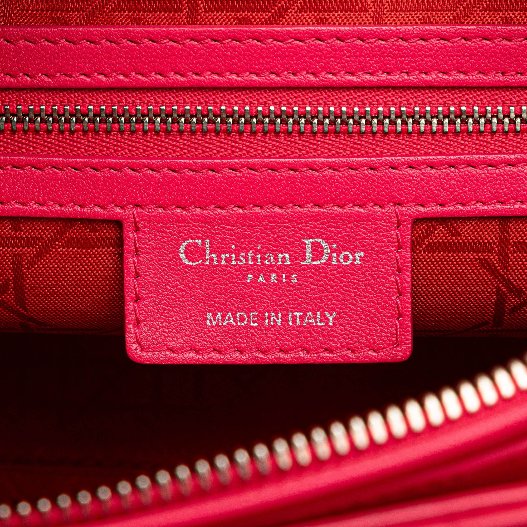Large Lambskin Cannage Lady Dior - Image 5