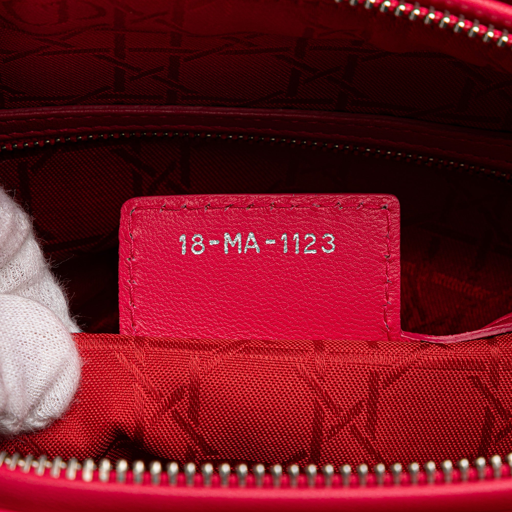 Large Lambskin Cannage Lady Dior - Image 6