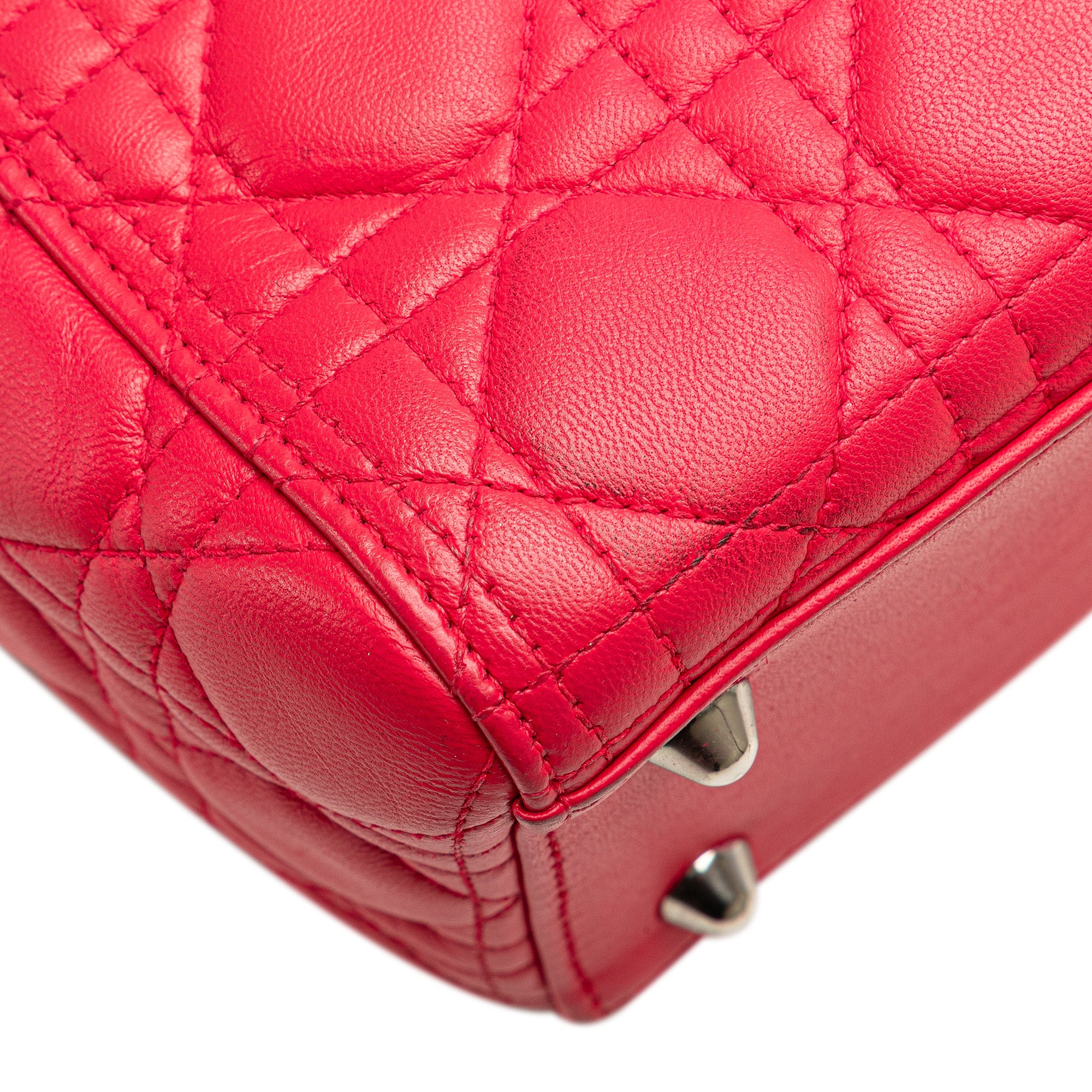 Large Lambskin Cannage Lady Dior - Image 7