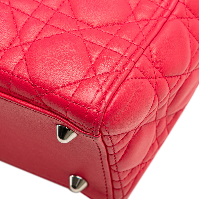 Large Lambskin Cannage Lady Dior - Image 8