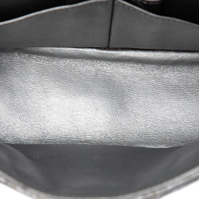 Chevron Metallic Textured Calfskin Reissue 2.55 Double Flap 224 - Image 4