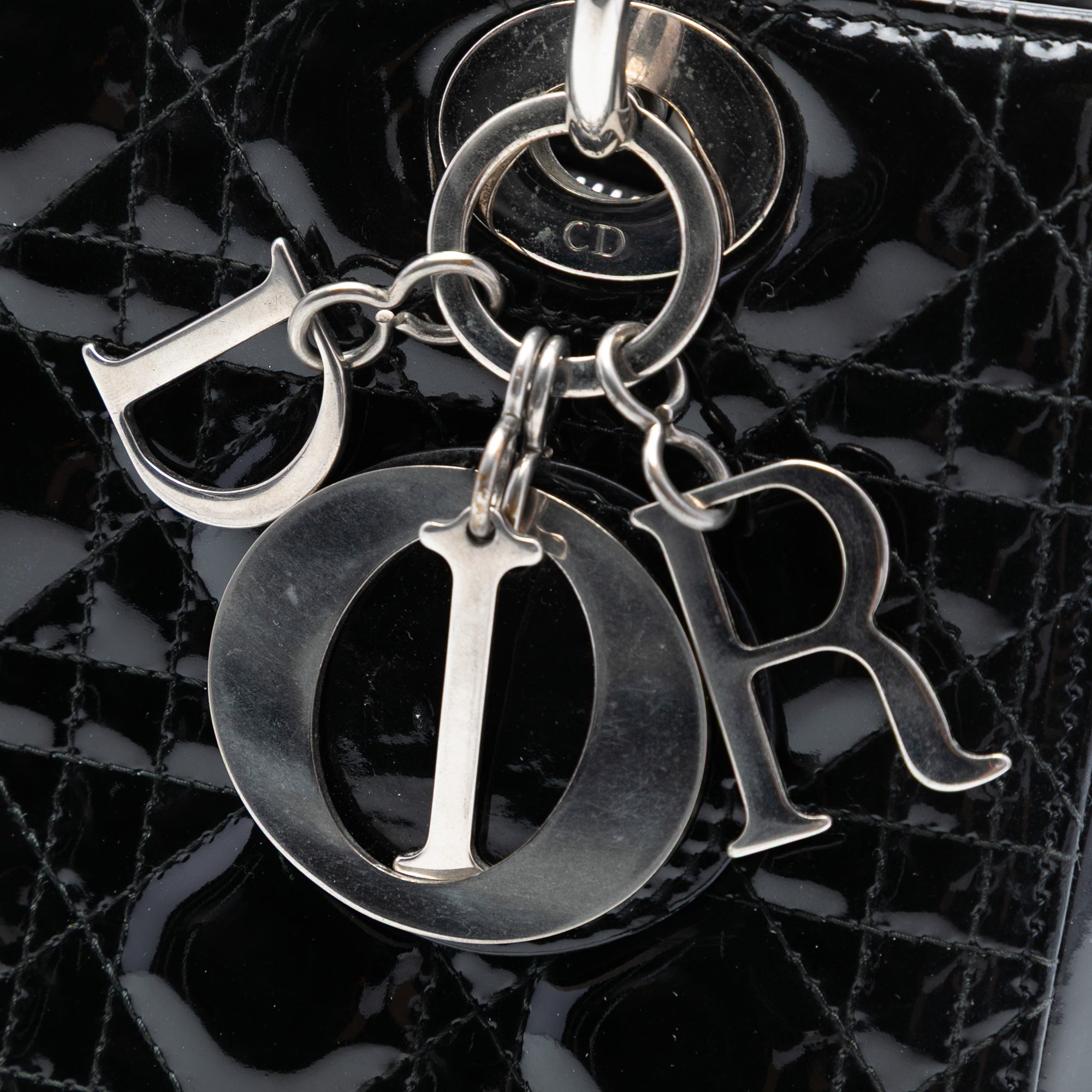 Medium Patent Cannage Lady Dior - Image 6