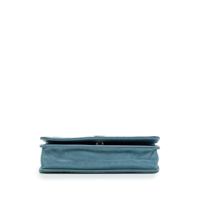 CC Quilted Ombre Patent and Aged Calfskin Crystal Wallet On Chain - Image 3