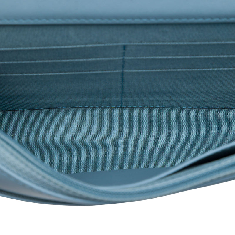 CC Quilted Ombre Patent and Aged Calfskin Crystal Wallet On Chain - Image 4