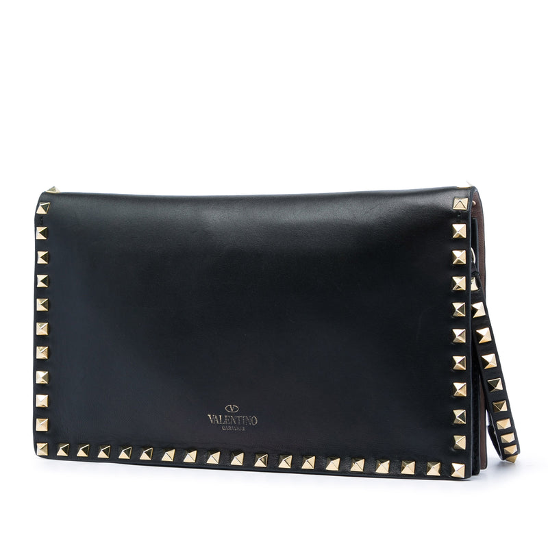 Leather Rockstud Flap Clutch - Image 2