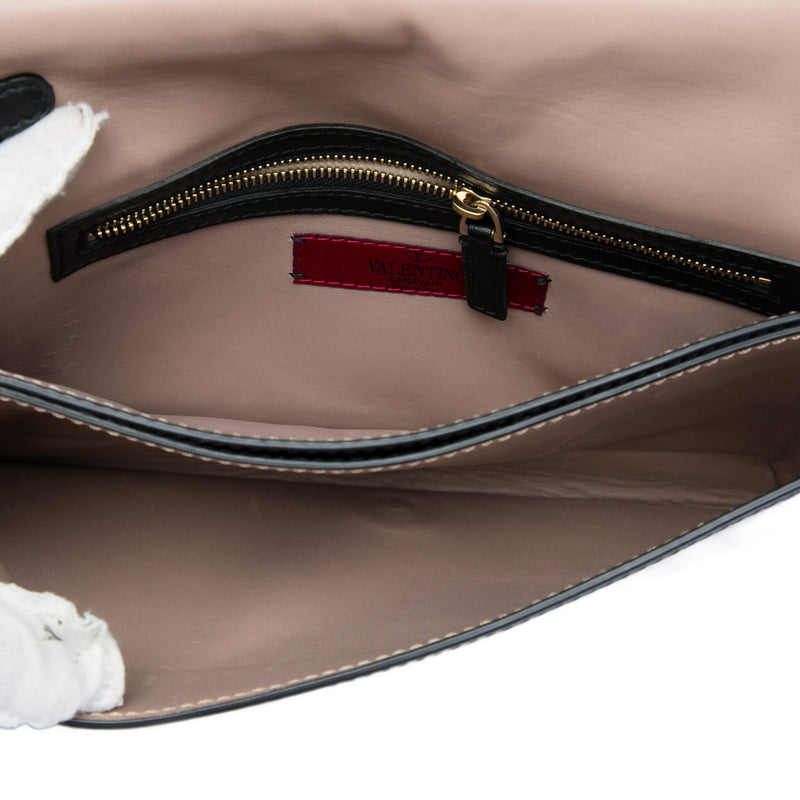 Leather Rockstud Flap Clutch - Image 4