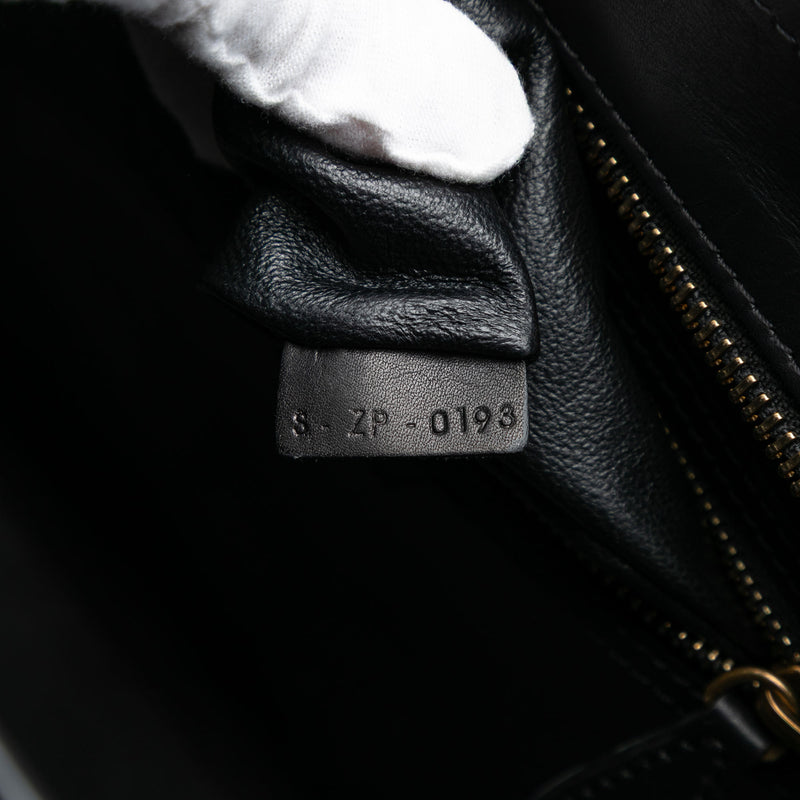 Mini Canvas and Suede Tricolor Luggage Tote - Image 6