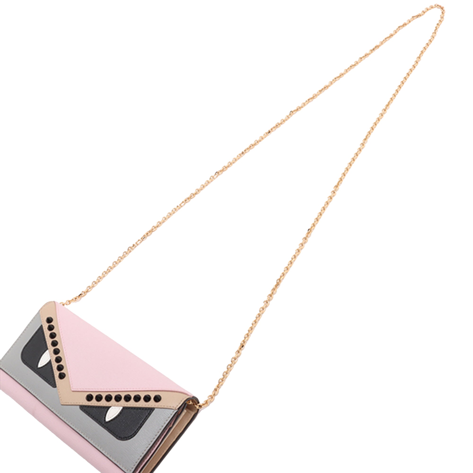 Studded Leather Monster Eyes Tube Wallet On Chain - Image 10