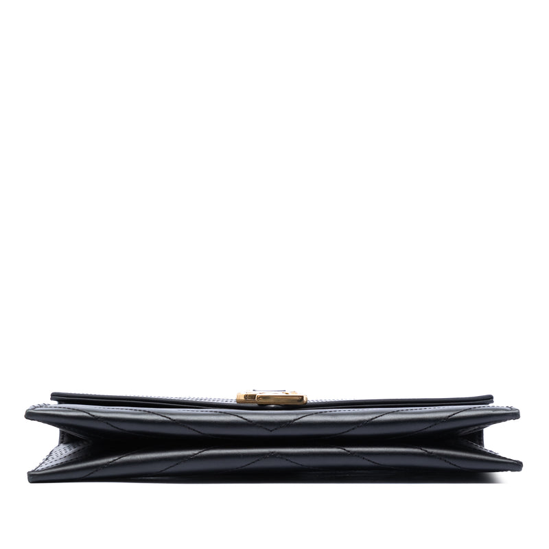 Lambskin Chevron Monogram Clutch - Image 3