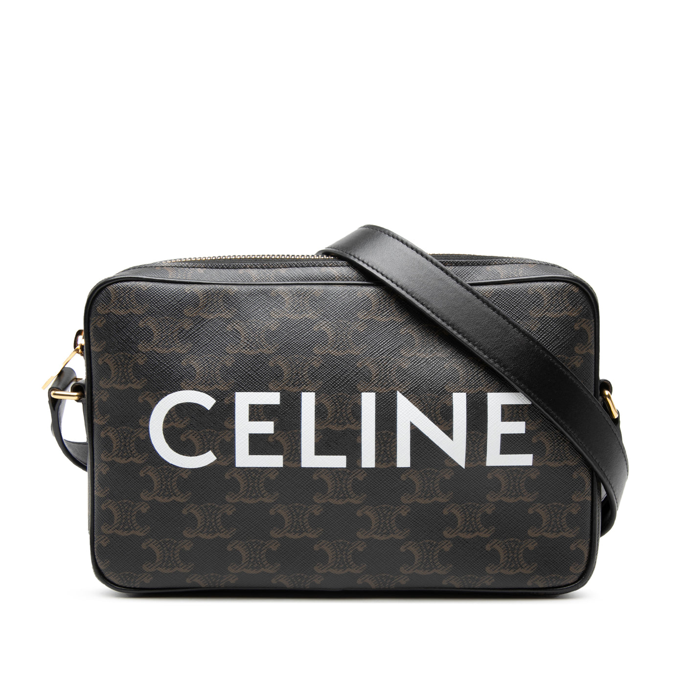 Medium Triomphe Coated Canvas Logo Crossbody - Image 1
