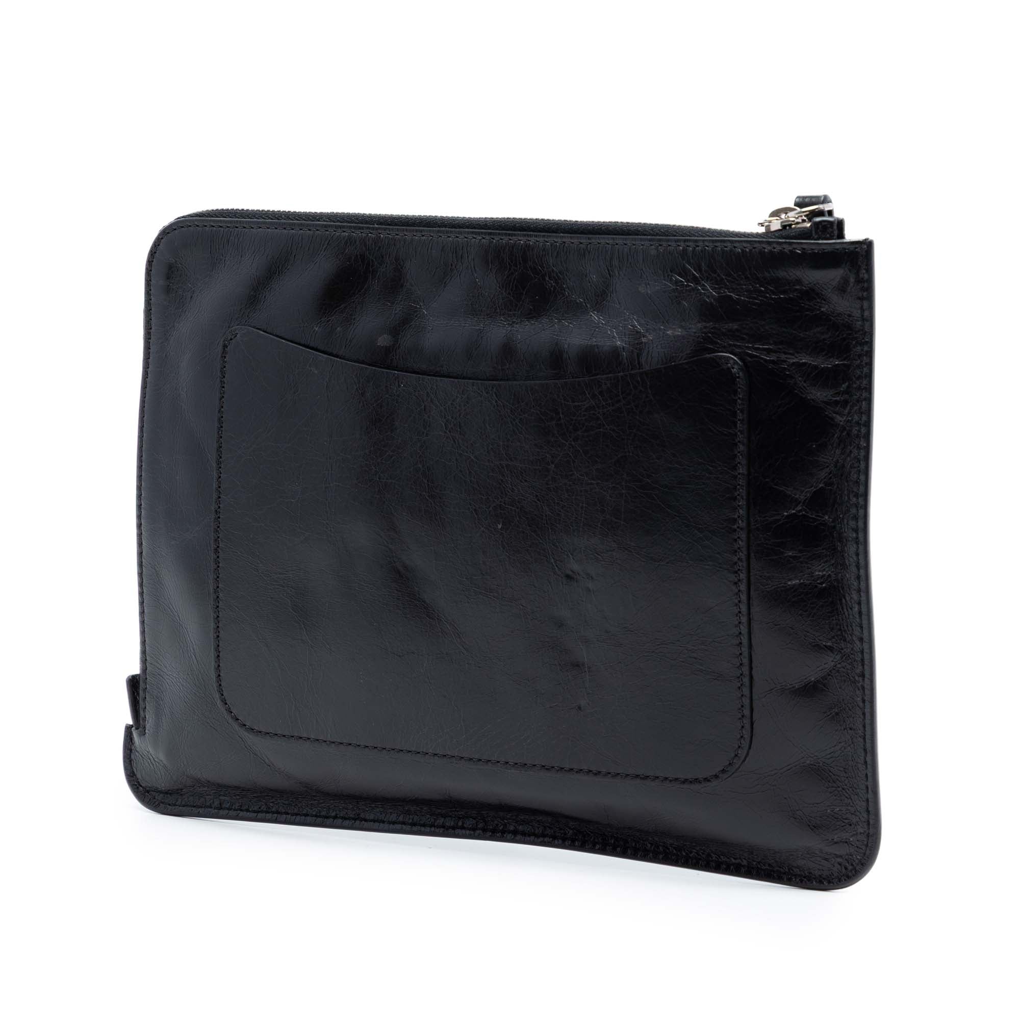 Distressed Calfskin Je Ne Suis Pas En Solde Clutch - Image 2