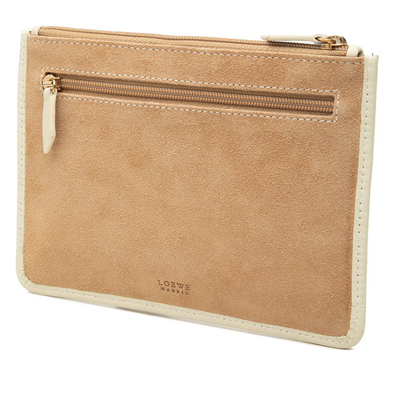 Suede Anagram Flat Pouch - Image 2