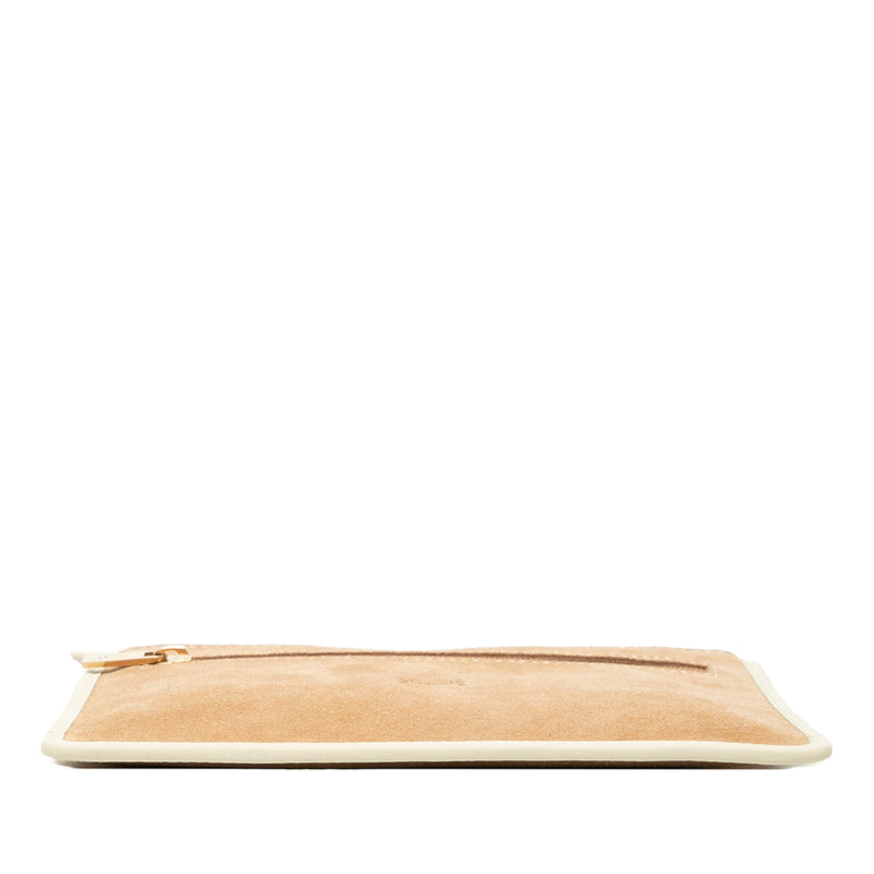 Suede Anagram Flat Pouch - Image 3