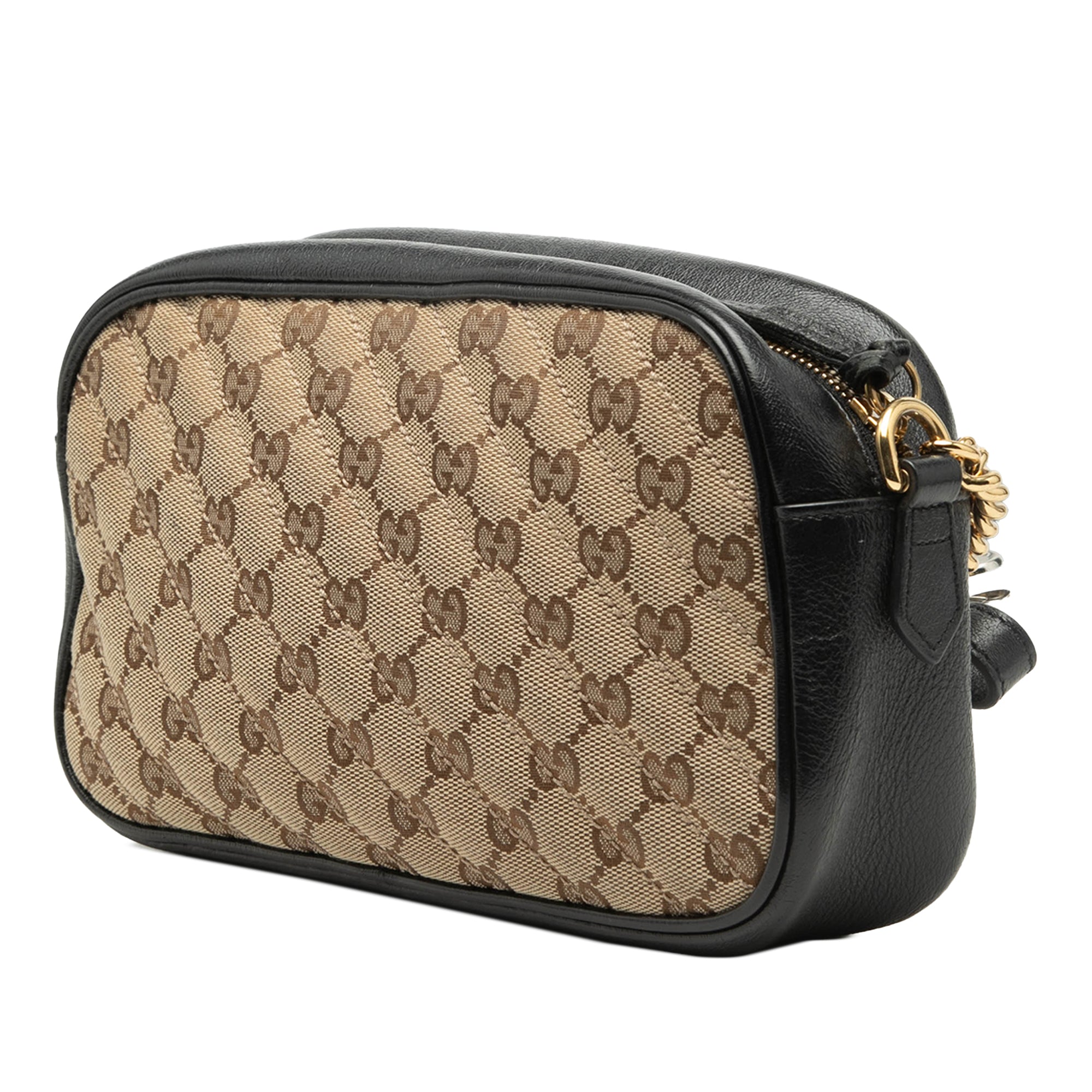 Small GG Marmont Matelasse GG Canvas and Leather Crossbody - Image 2