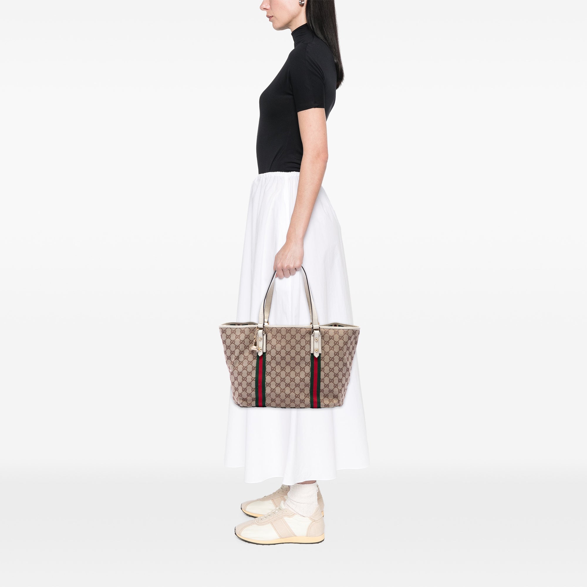 Large GG Canvas Web Jolicoeur Tote - Image 6
