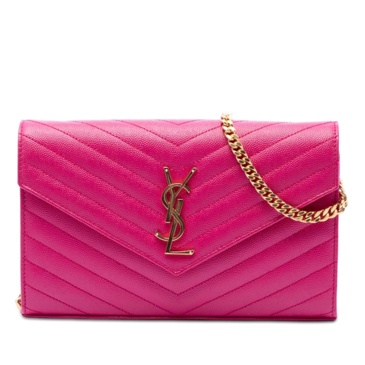 Grain De Poudre Chevron Monogram Envelope Chain Wallet - Image 1