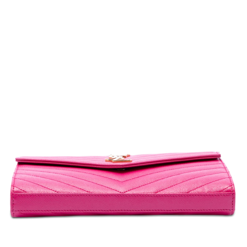 Grain De Poudre Chevron Monogram Envelope Chain Wallet - Image 3