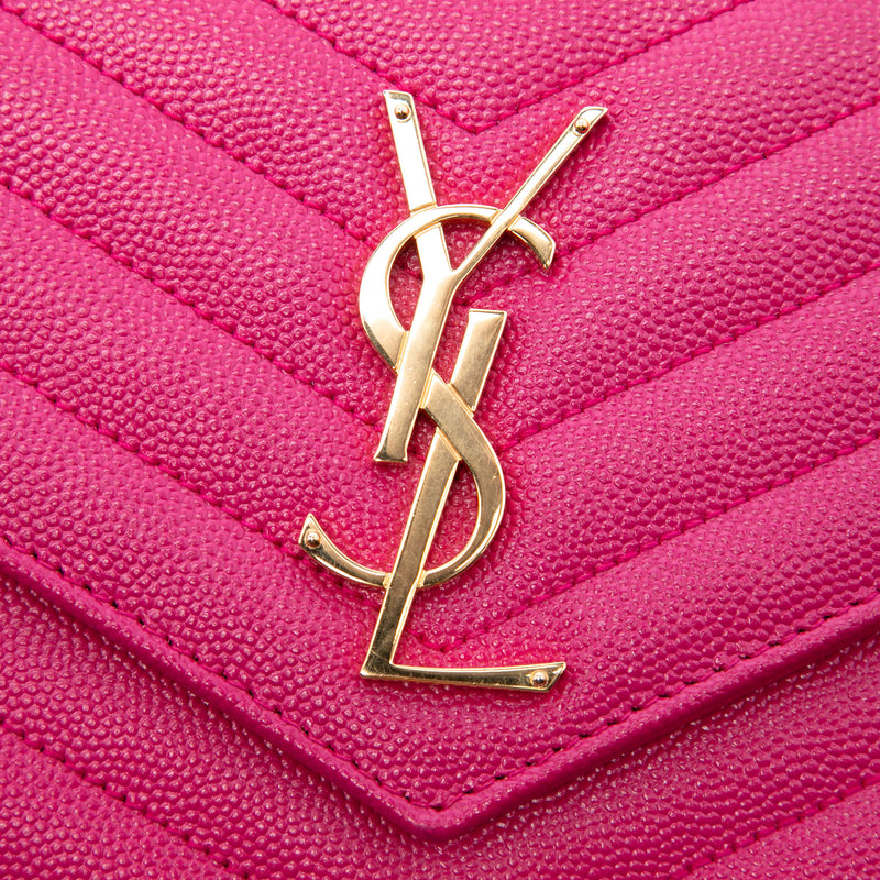 Grain De Poudre Chevron Monogram Envelope Chain Wallet - Image 6