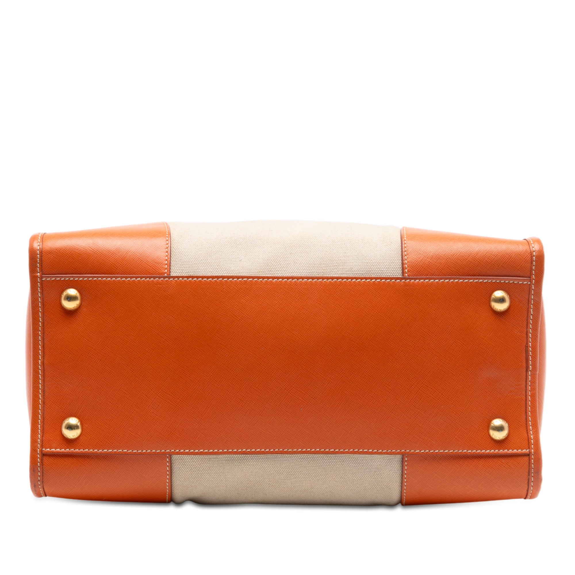 Saffiano Trimmed Canvas Canapa Satchel - Image 3