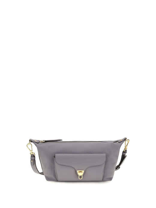 Coccinelle Beat Generation Shoulder Bag — Gray Calf Leather Bos Taurus