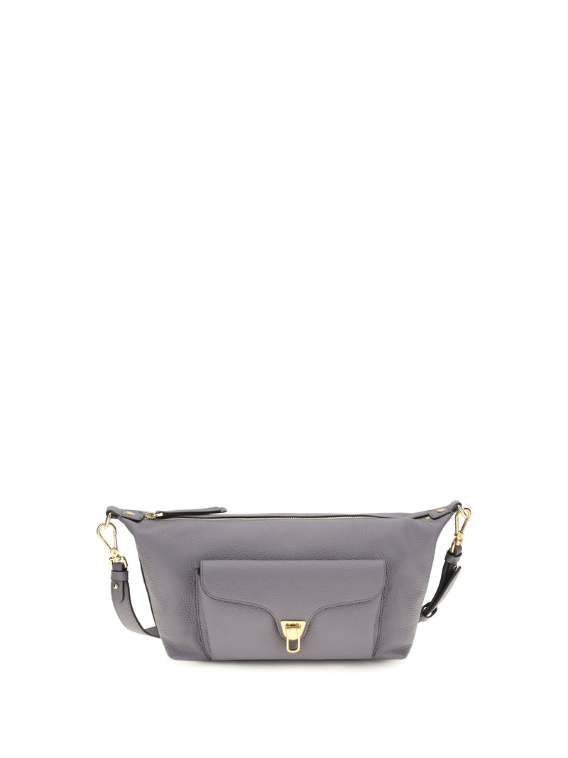 Coccinelle Shoulder Bag — Grey Calf Leather