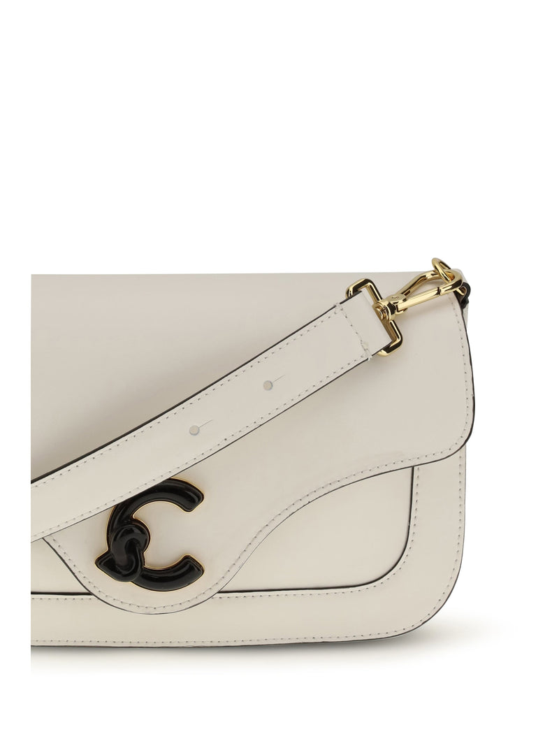 Coccinelle Shoulder Bag — Beige Calf Leather Bos Taurus