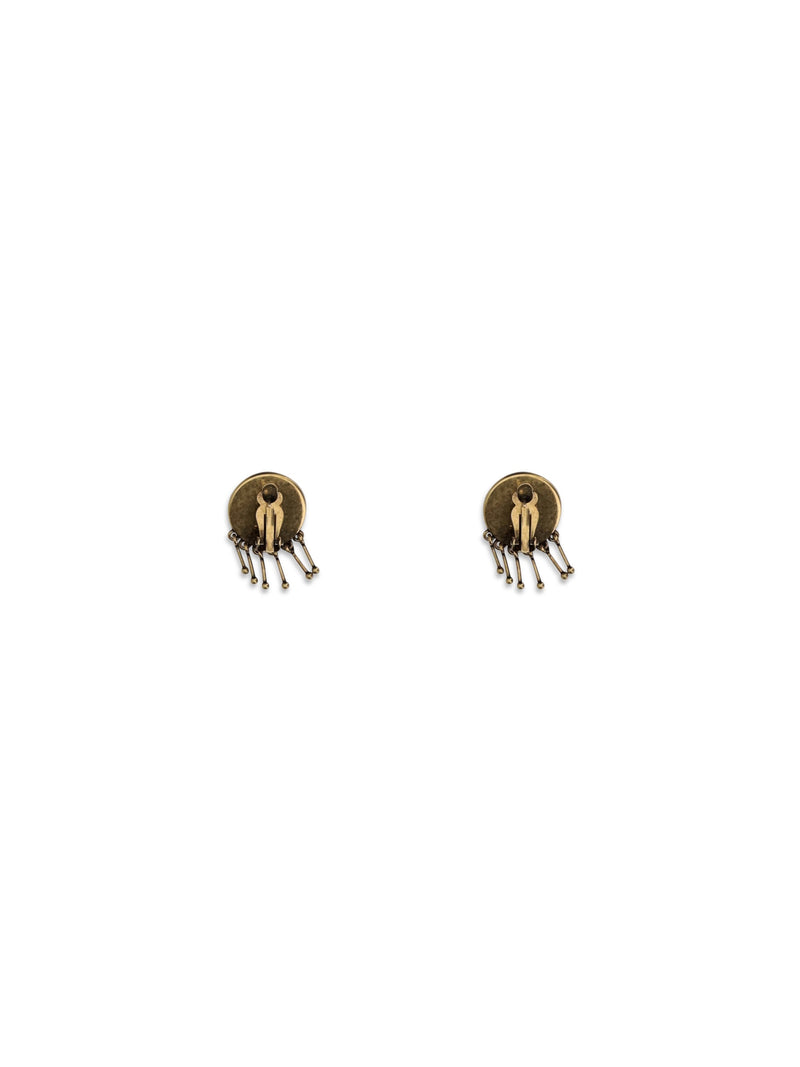Versace Medusa Clip-On Drop Earrings — Gold Brass