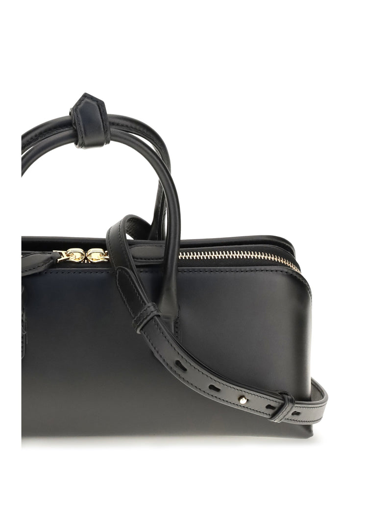 Alaïa Delta Top Handle Bag — Black Calf Leather
