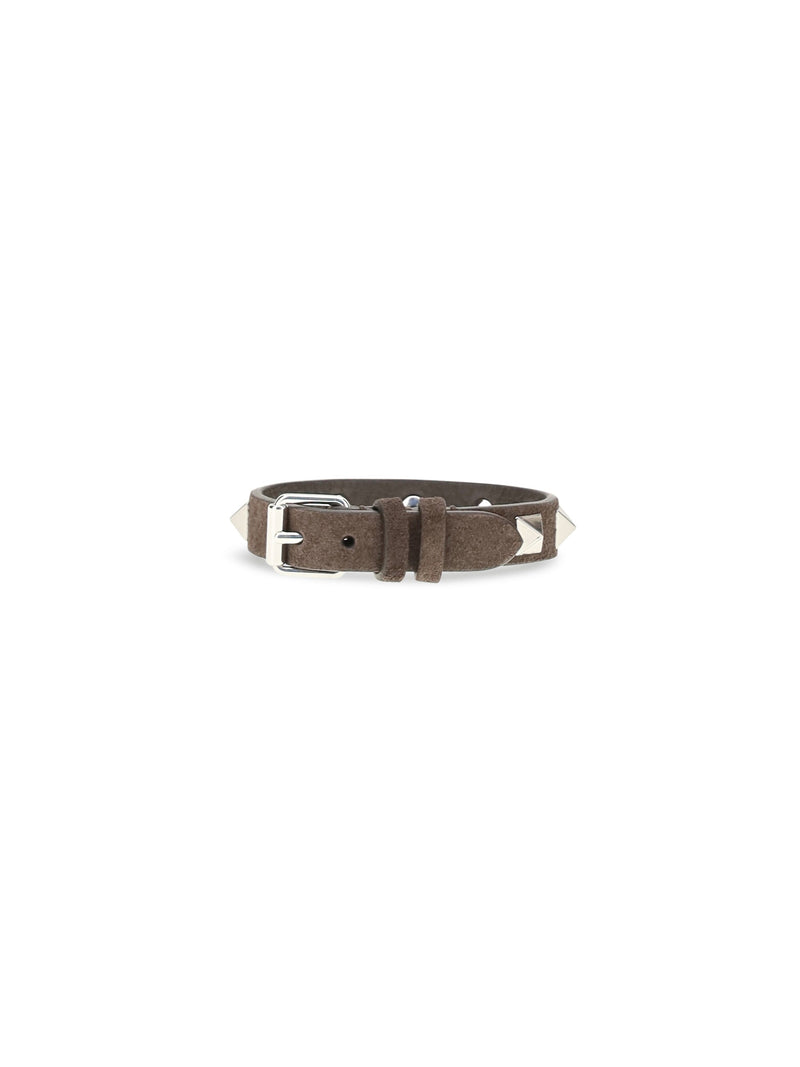 Valentino Garavani Rockstud Bracelet — Brown Calf Leather Bracelets