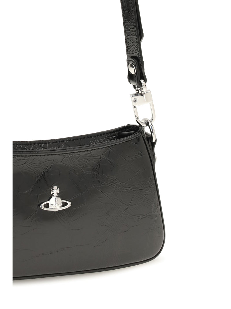 Vivienne Westwood Tasha Shoulder Bag — Black Calf Leather Bos Taurus