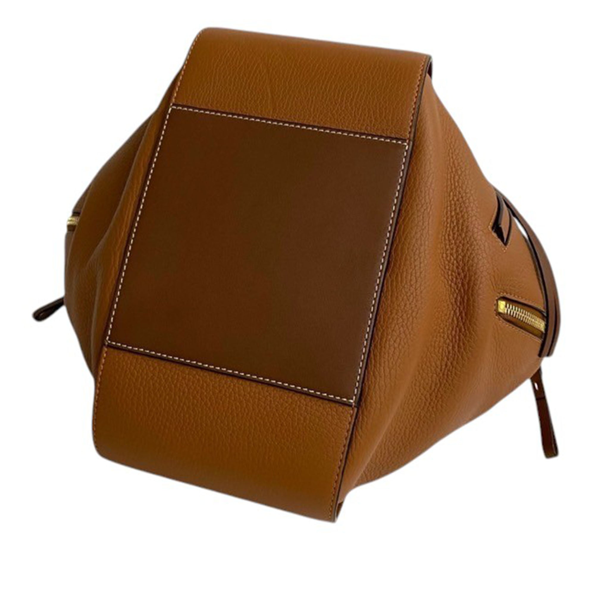 Small Bicolor Leather Hammock Satchel - Image 16