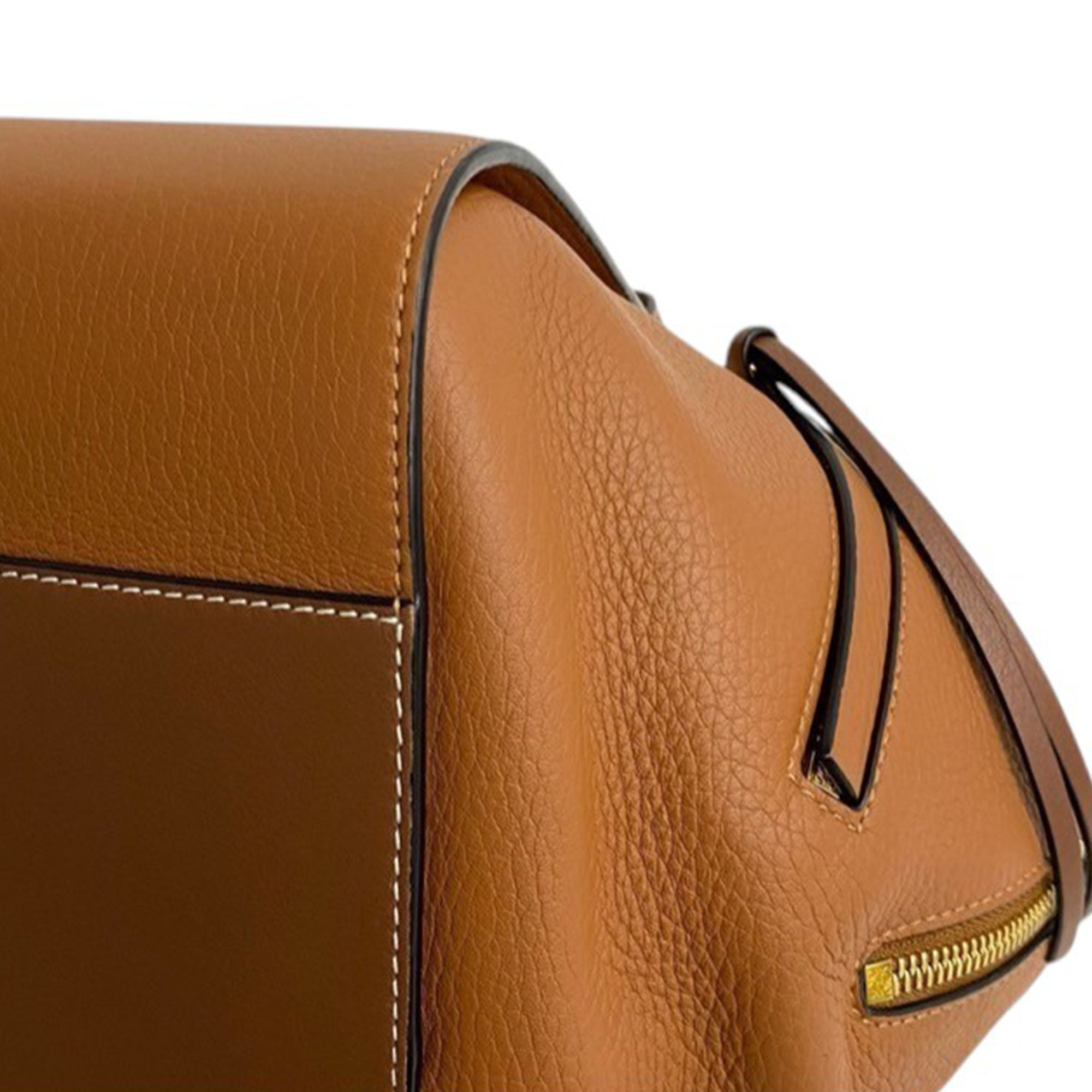 Small Bicolor Leather Hammock Satchel - Image 17