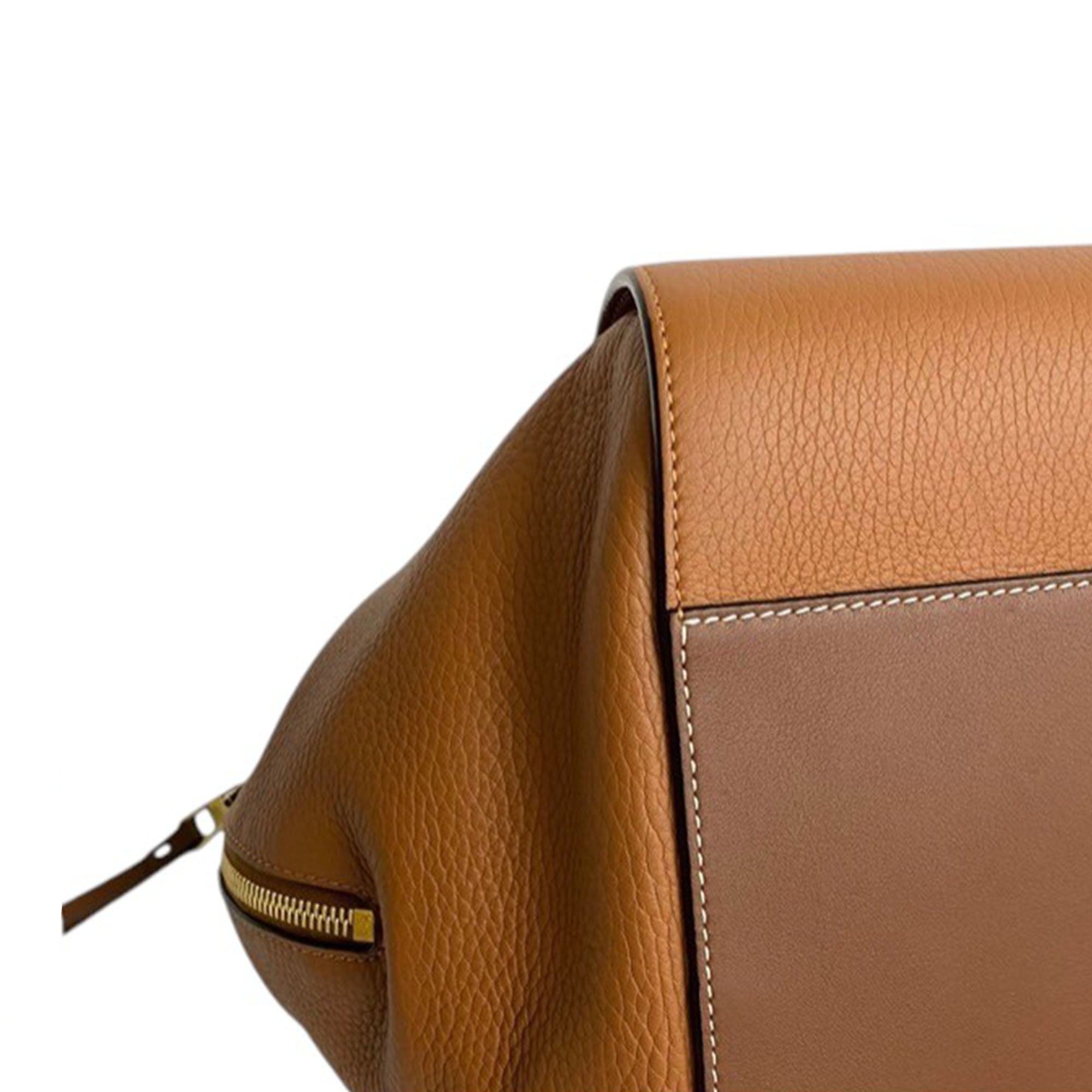 Small Bicolor Leather Hammock Satchel - Image 18