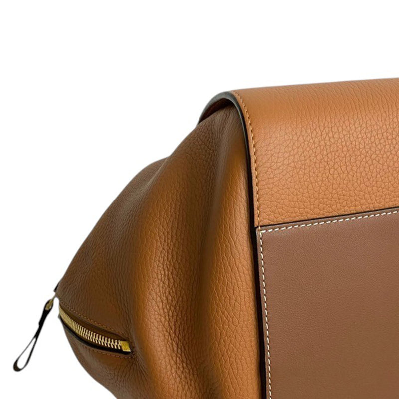 Small Bicolor Leather Hammock Satchel - Image 19