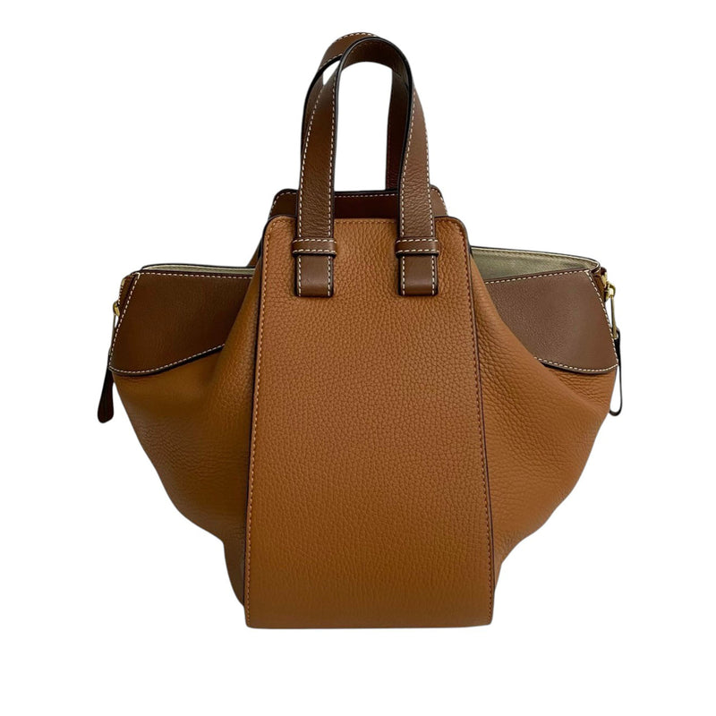 Small Bicolor Leather Hammock Satchel - Image 2