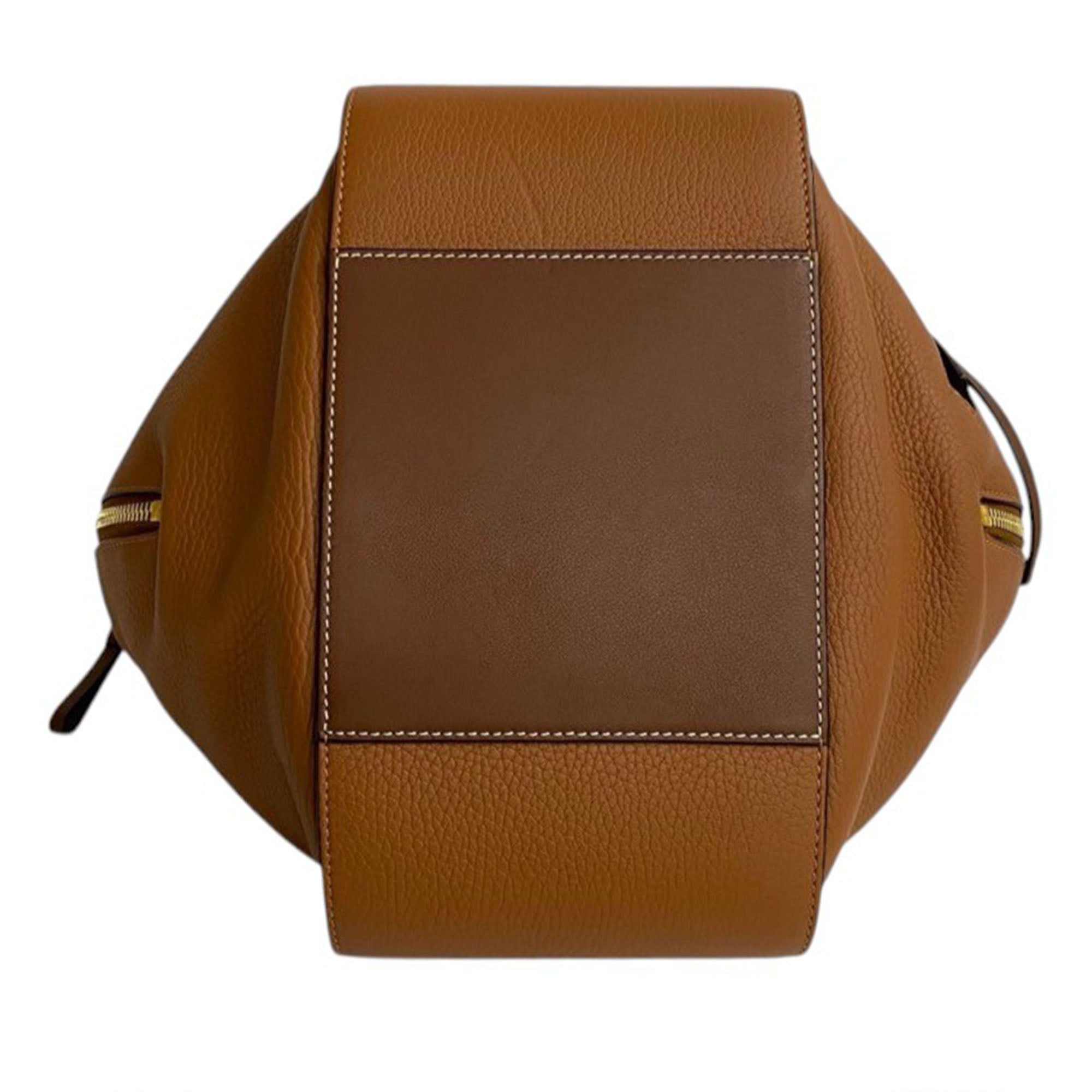 Small Bicolor Leather Hammock Satchel - Image 3