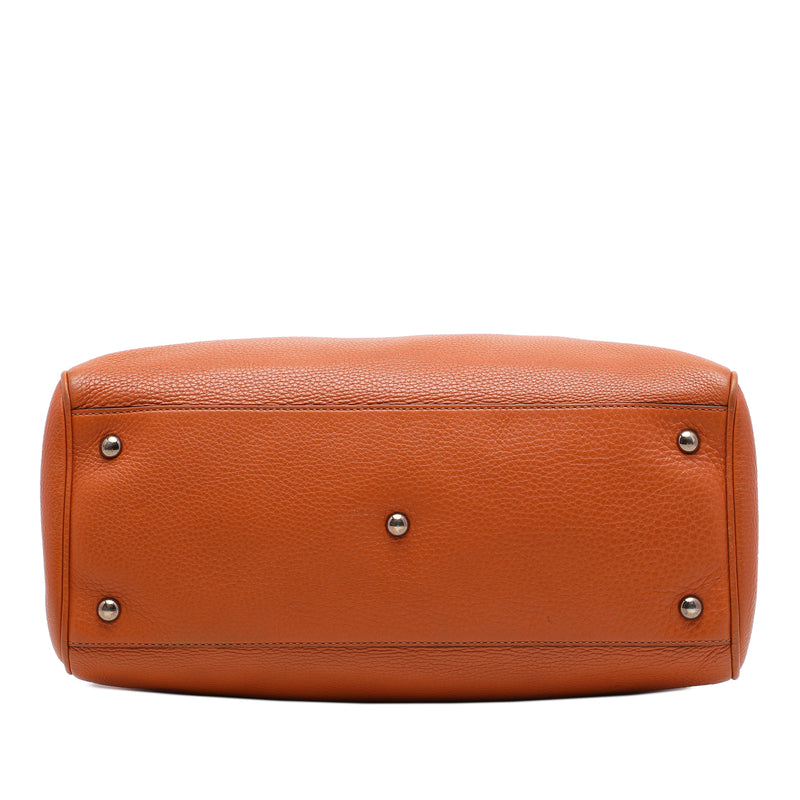 Medium Calfskin Bamboo Shopper Satchel - Image 3