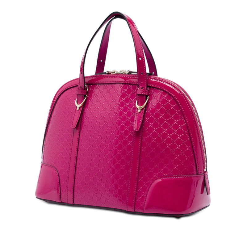Small Microguccissima Patent Nice Dome Satchel - Image 2