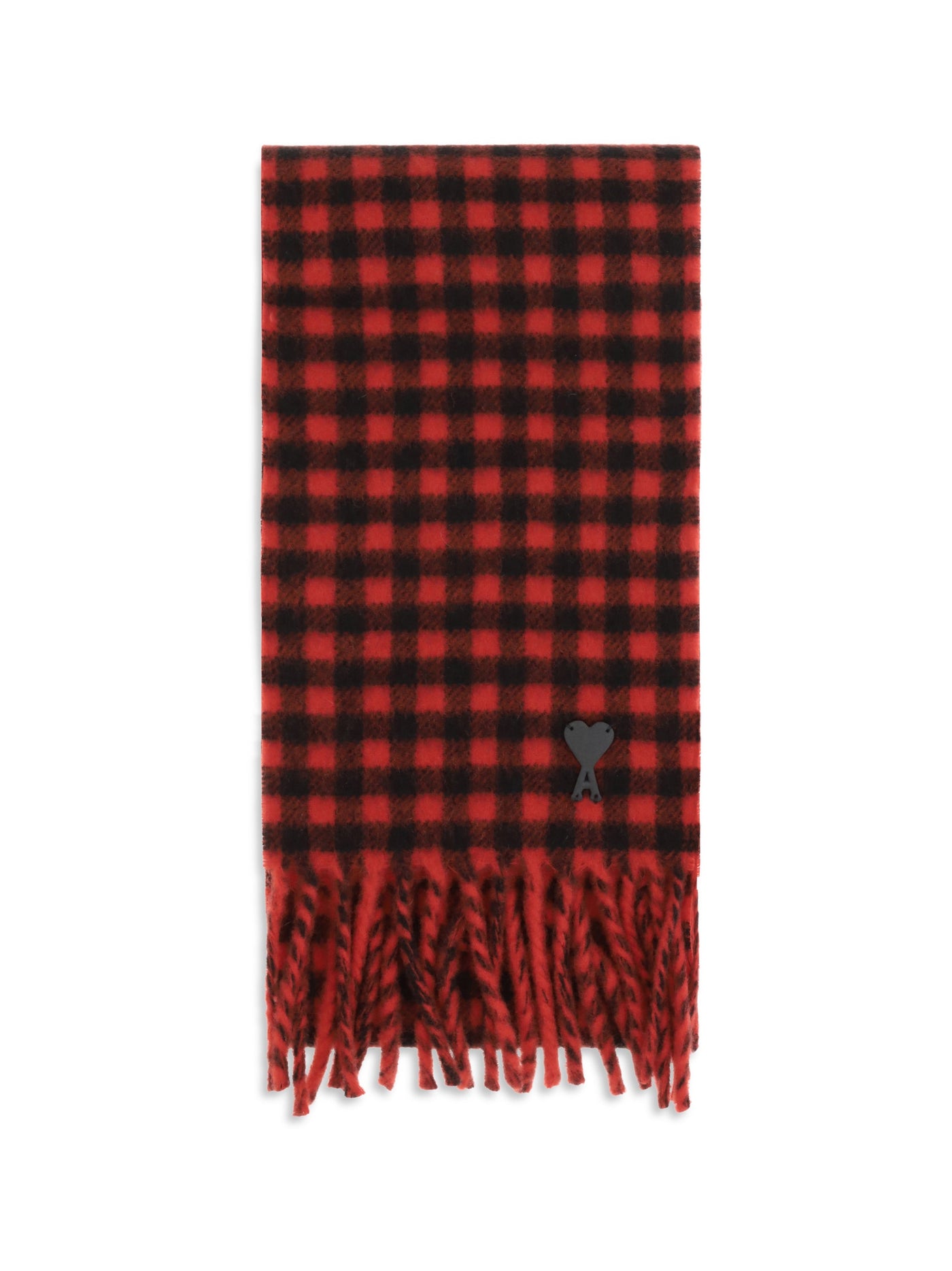 Ami Paris Scarf — Red Merino Wool Ovis Aries Scarfs