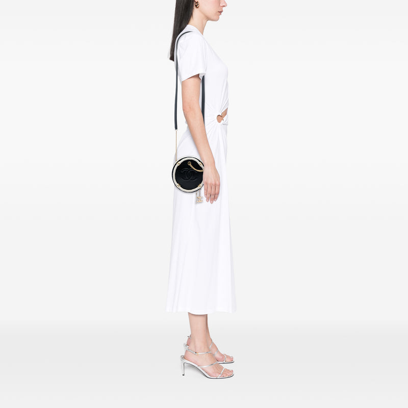 Crumpled Calfskin En Vogue Round Bag - Image 5