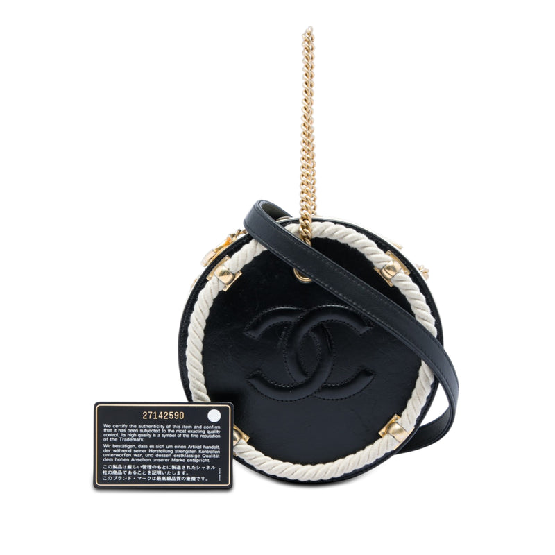 Crumpled Calfskin En Vogue Round Bag - Image 6