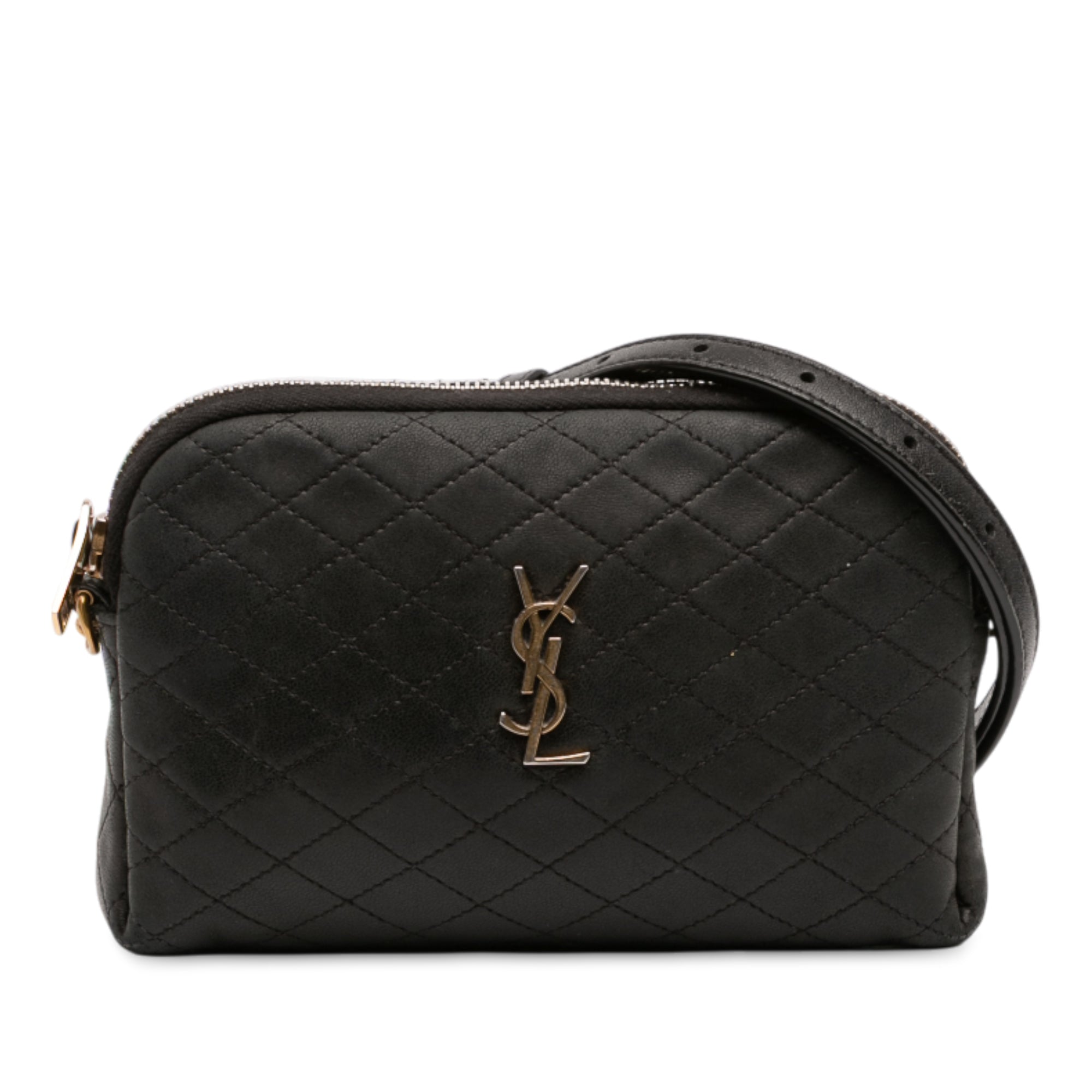 Mini Quilted Lambskin Gaby Zippered Pouch - Image 1