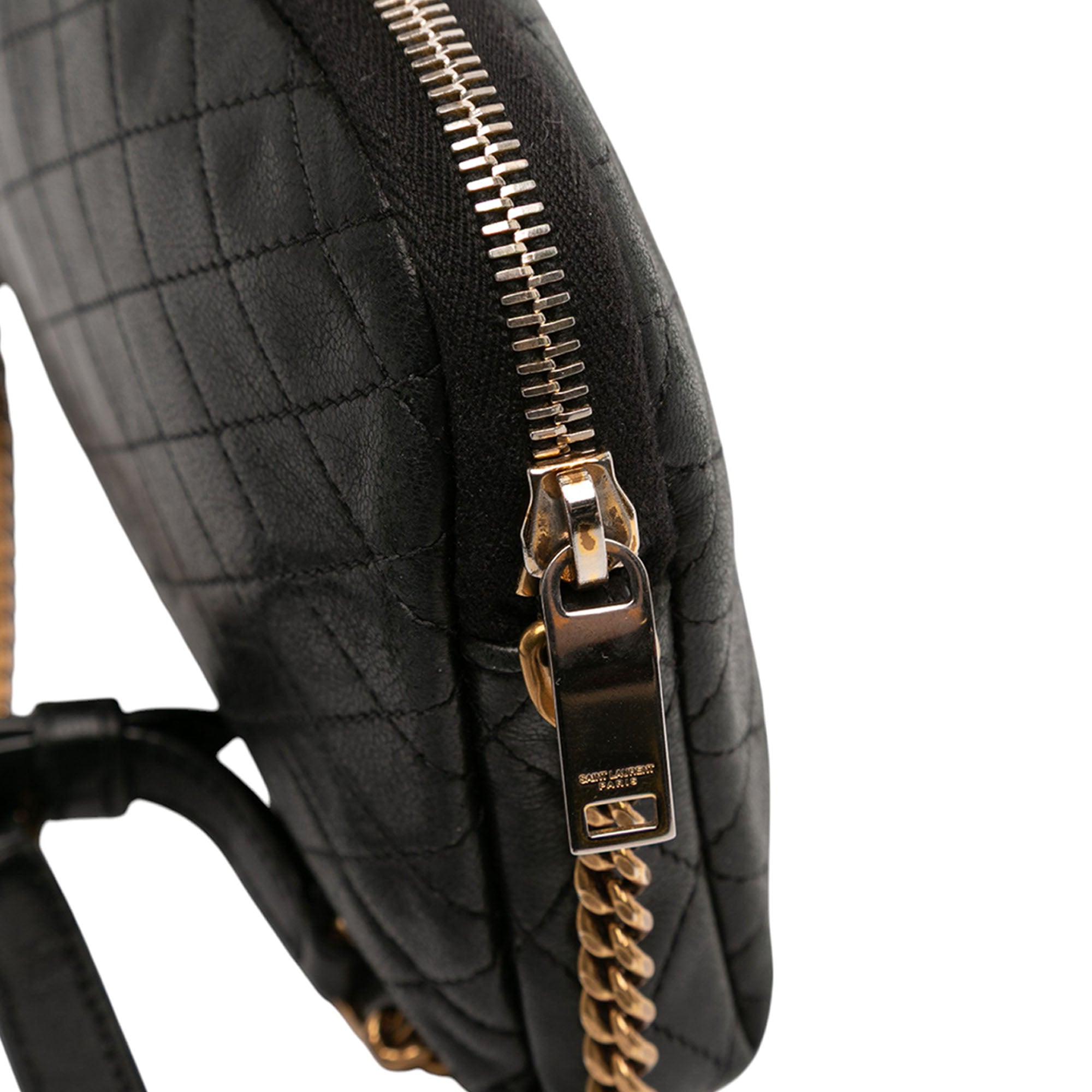 Mini Quilted Lambskin Gaby Zippered Pouch - Image 7