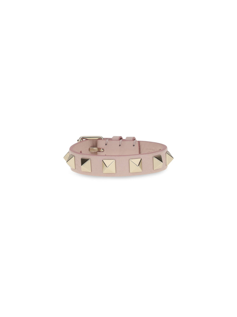 Valentino Garavani Rockstud Bracelet — Pink Calf Leather Bracelets