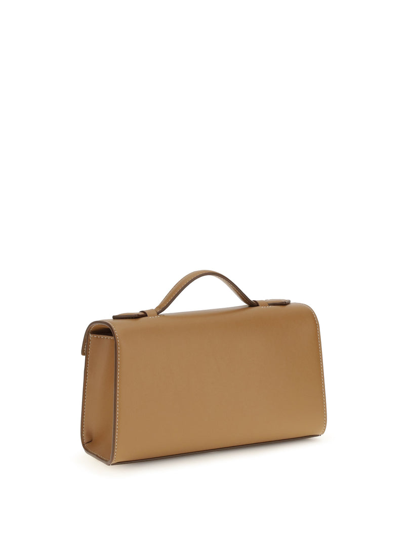 Savette Symmetry Pochette Shoulder Bag — Beige Calf Leather