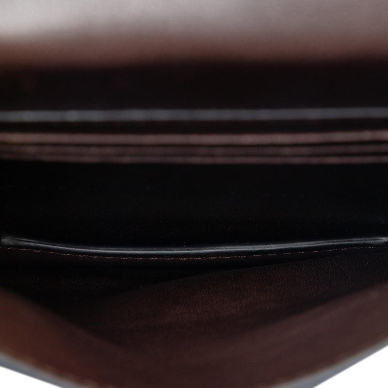 Croc Embossed Leather Anagram Gusset Flat Crossbody - Image 4