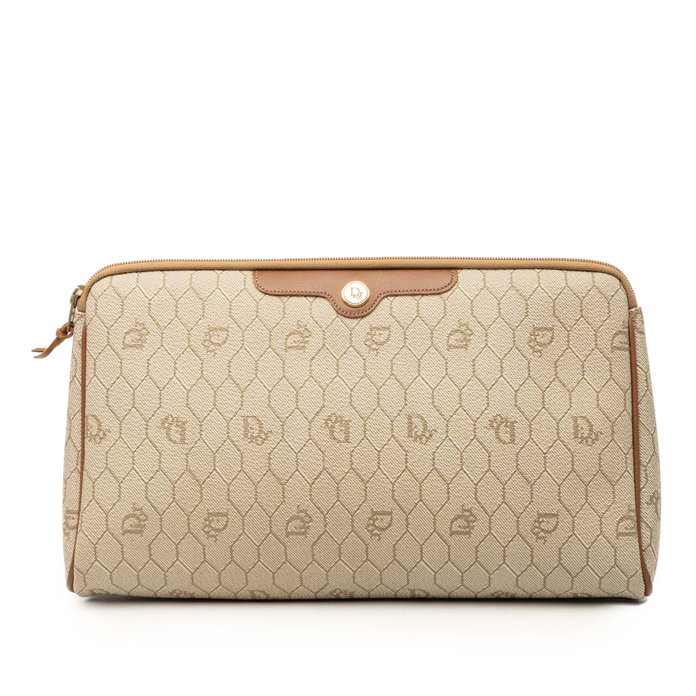Honeycomb Coated Canvas Clutch - Image 1