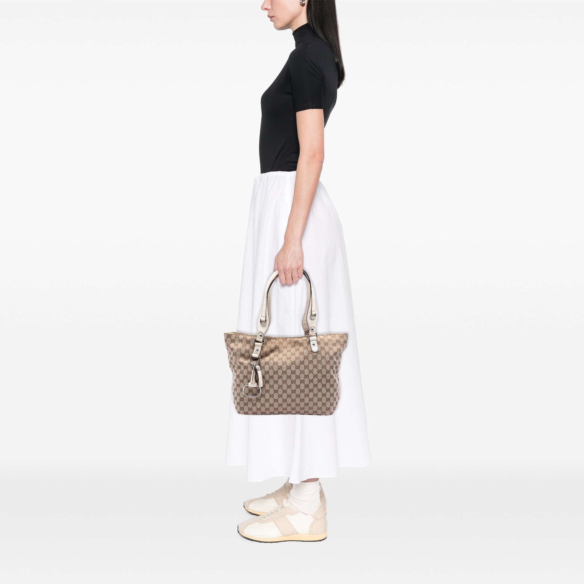 Medium GG Canvas Icon Bit Tote - Image 7